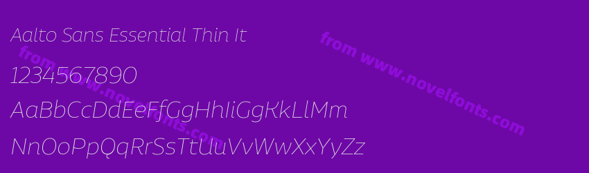 Aalto Sans Essential Thin ItPreview Aalto Sans Essential Thin ItPreview