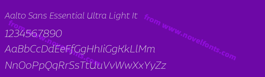 Aalto Sans Essential Ultra Light ItPreview Aalto Sans Essential Ultra Light ItPreview