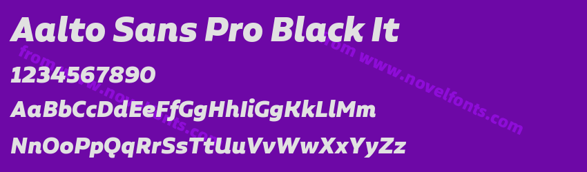 Aalto Sans Pro Black ItPreview Aalto Sans Pro Black ItPreview