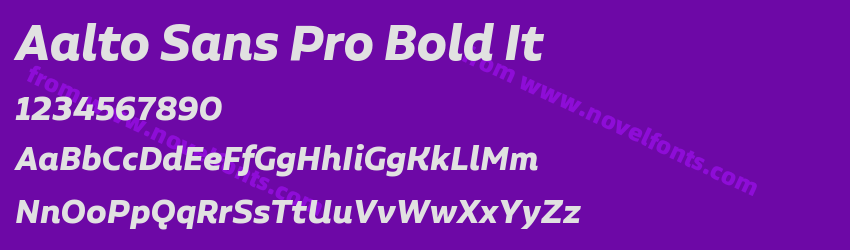 Aalto Sans Pro Bold ItPreview Aalto Sans Pro Bold ItPreview
