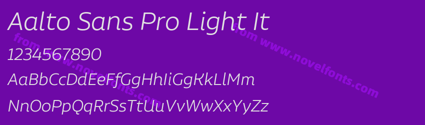 Aalto Sans Pro Light ItPreview Aalto Sans Pro Light ItPreview