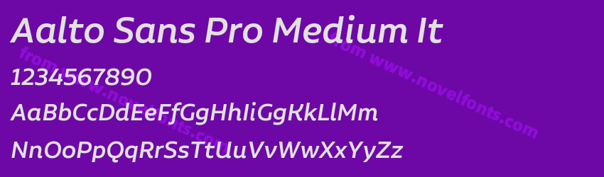 Aalto Sans Pro Medium ItPreview Aalto Sans Pro Medium ItPreview