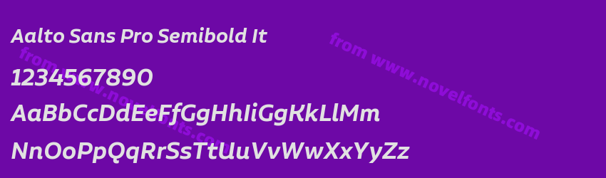Aalto Sans Pro Semibold ItPreview Aalto Sans Pro Semibold ItPreview