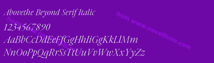 Abovethe Beyond Serif ItalicPreview