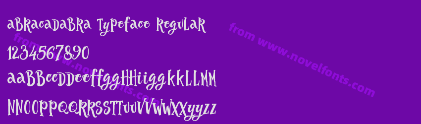 Abracadabra Typeface RegularPreview Abracadabra Typeface RegularPreview