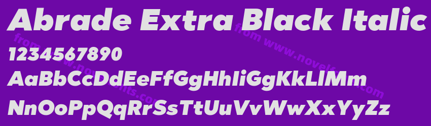Abrade Extra Black ItalicPreview Abrade Extra Black ItalicPreview