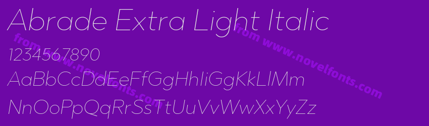 Abrade Extra Light ItalicPreview Abrade Extra Light ItalicPreview