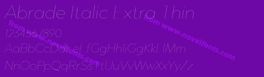 Abrade Italic Extra ThinPreview Abrade Italic Extra ThinPreview