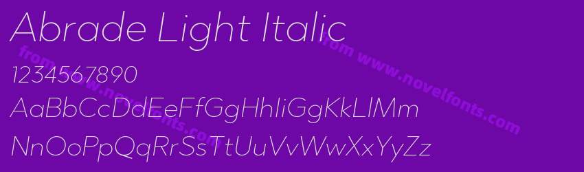 Abrade Light ItalicPreview Abrade Light ItalicPreview