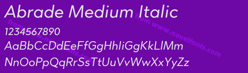 Abrade Medium ItalicPreview Abrade Medium ItalicPreview