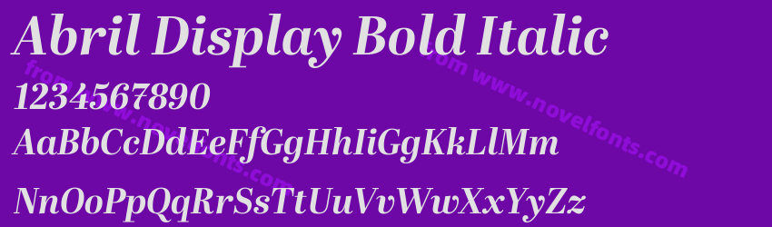 Abril Display Bold ItalicPreview Abril Display Bold ItalicPreview