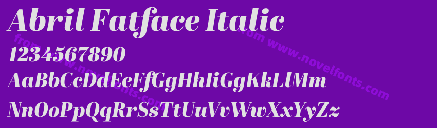 Abril Fatface ItalicPreview Abril Fatface ItalicPreview