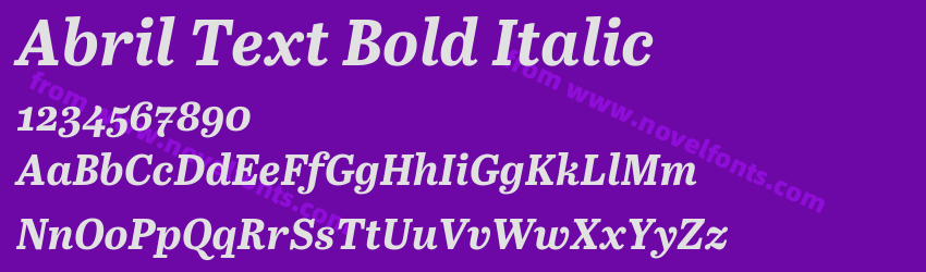 Abril Text Bold ItalicPreview Abril Text Bold ItalicPreview