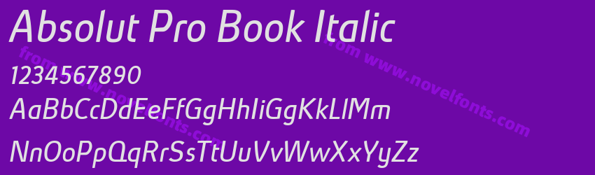 Absolut Pro Book ItalicPreview Absolut Pro Book ItalicPreview