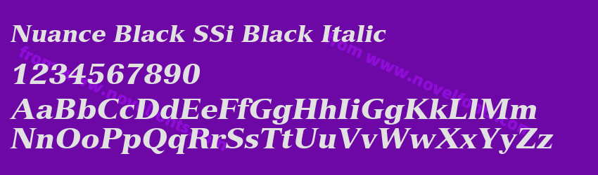 Nuance Black SSi Black ItalicPreview