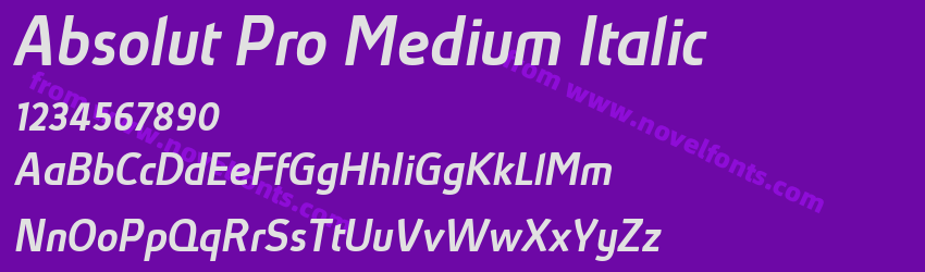 Absolut Pro Medium ItalicPreview Absolut Pro Medium ItalicPreview