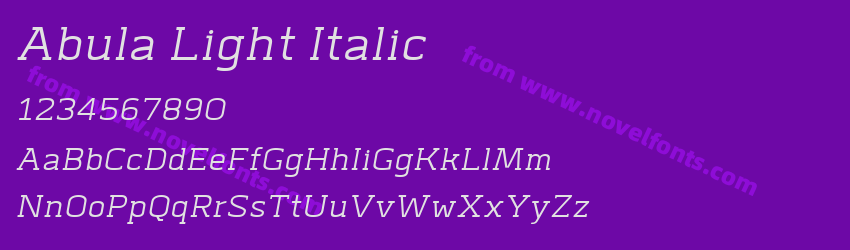 Abula Light ItalicPreview Abula Light ItalicPreview