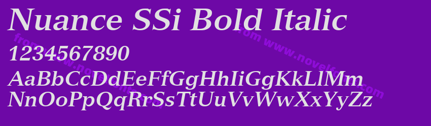 Nuance S Si Bold ItalicPreview