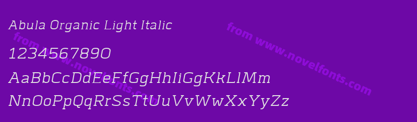 Abula Organic Light ItalicPreview Abula Organic Light ItalicPreview