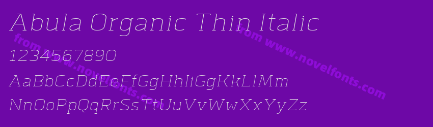 Abula Organic Thin ItalicPreview Abula Organic Thin ItalicPreview