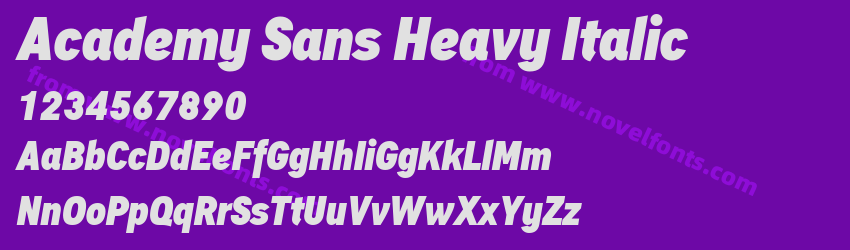 Academy Sans Heavy ItalicPreview Academy Sans Heavy ItalicPreview
