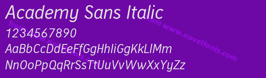 Academy Sans ItalicPreview Academy Sans ItalicPreview