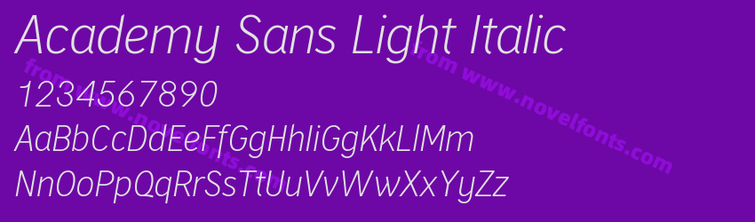 Academy Sans Light ItalicPreview Academy Sans Light ItalicPreview