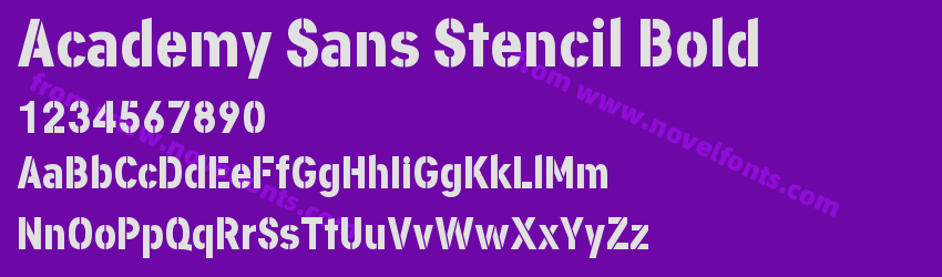 Academy Sans Stencil BoldPreview Academy Sans Stencil BoldPreview