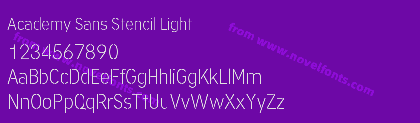Academy Sans Stencil LightPreview Academy Sans Stencil LightPreview