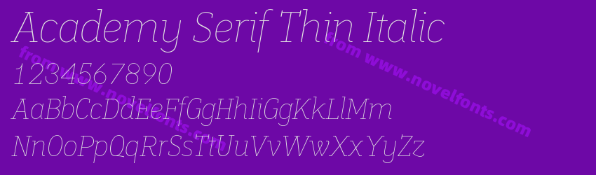 Academy Serif Thin ItalicPreview Academy Serif Thin ItalicPreview