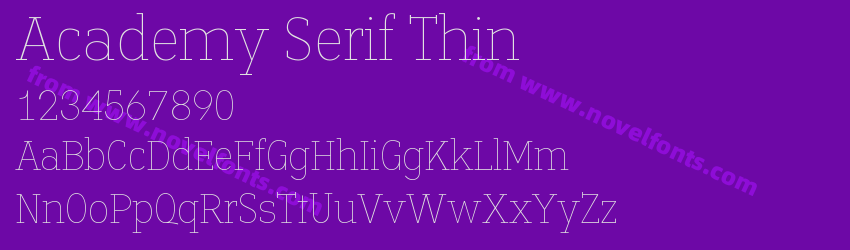 Academy Serif ThinPreview Academy Serif ThinPreview