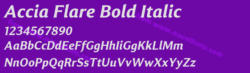 Accia Flare Bold ItalicPreview Accia Flare Bold ItalicPreview