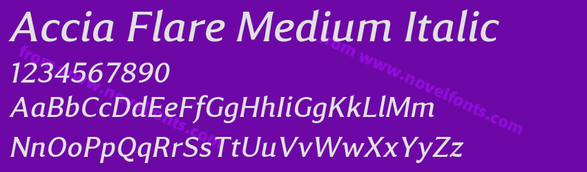 Accia Flare Medium ItalicPreview Accia Flare Medium ItalicPreview