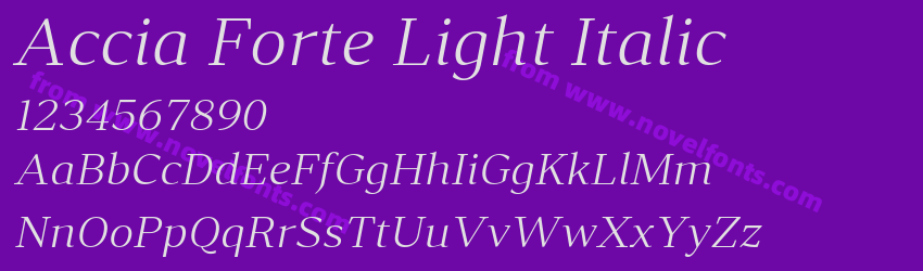 Accia Forte Light ItalicPreview Accia Forte Light ItalicPreview