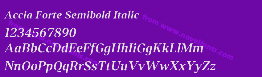 Accia Forte Semibold ItalicPreview Accia Forte Semibold ItalicPreview