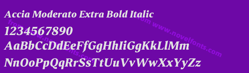 Accia Moderato Extra Bold ItalicPreview Accia Moderato Extra Bold ItalicPreview