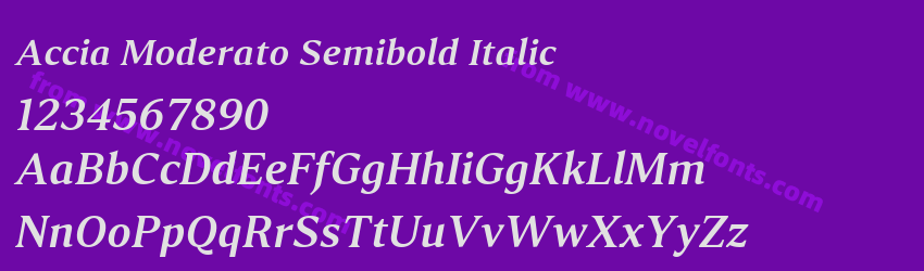 Accia Moderato Semibold ItalicPreview Accia Moderato Semibold ItalicPreview