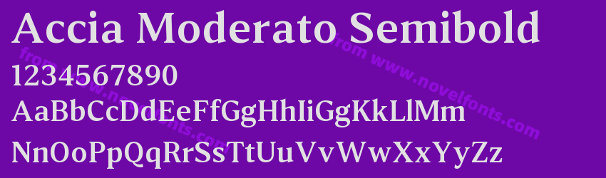 Accia Moderato SemiboldPreview Accia Moderato SemiboldPreview