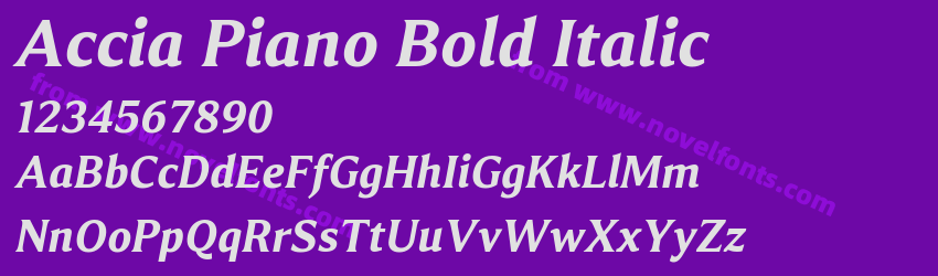 Accia Piano Bold ItalicPreview Accia Piano Bold ItalicPreview