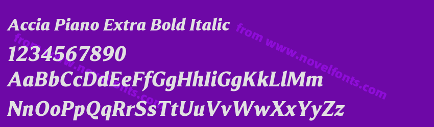 Accia Piano Extra Bold ItalicPreview Accia Piano Extra Bold ItalicPreview