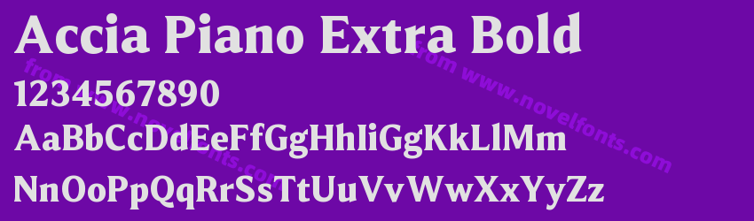 Accia Piano Extra BoldPreview Accia Piano Extra BoldPreview