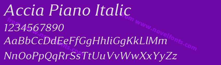 Accia Piano ItalicPreview Accia Piano ItalicPreview