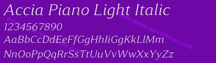 Accia Piano Light ItalicPreview Accia Piano Light ItalicPreview