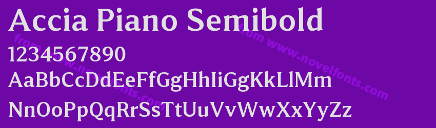 Accia Piano SemiboldPreview Accia Piano SemiboldPreview