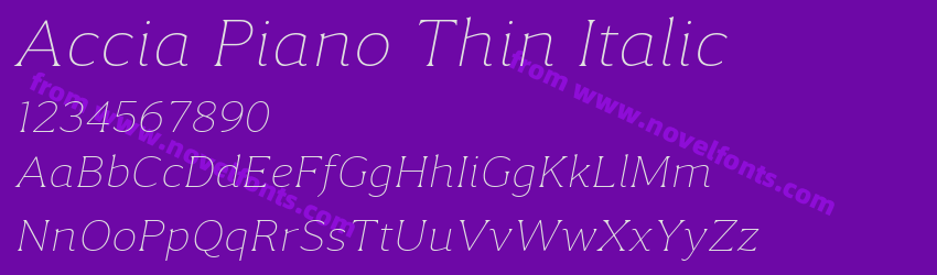 Accia Piano Thin ItalicPreview Accia Piano Thin ItalicPreview