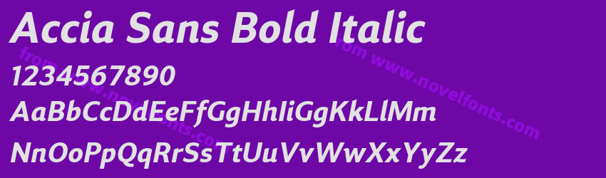Accia Sans Bold ItalicPreview Accia Sans Bold ItalicPreview