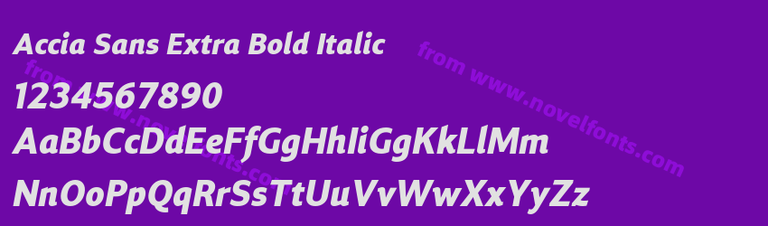 Accia Sans Extra Bold ItalicPreview Accia Sans Extra Bold ItalicPreview