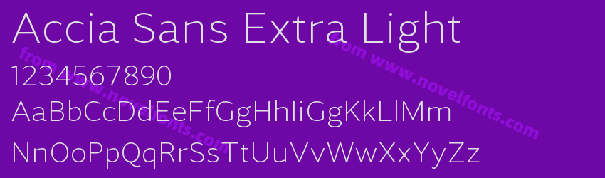 Accia Sans Extra LightPreview Accia Sans Extra LightPreview