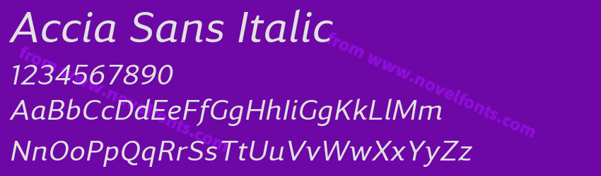 Accia Sans ItalicPreview Accia Sans ItalicPreview