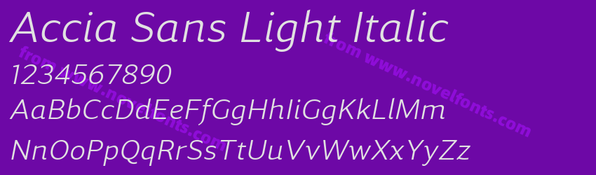 Accia Sans Light ItalicPreview Accia Sans Light ItalicPreview